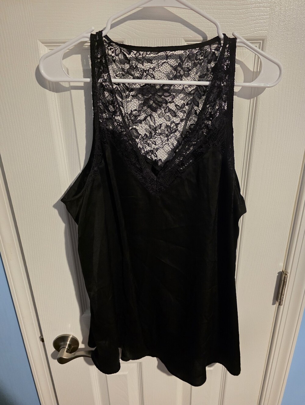 Torrid Silky Black Lace Tank